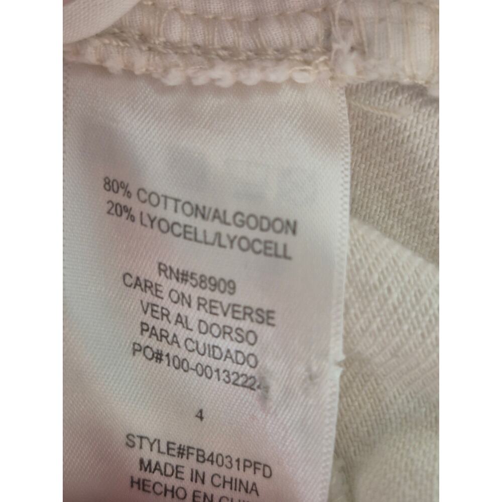 Fourth + Bay denim jeans womens size 4 white straight leg relaxed fit 7232 - Picture 3 of 8